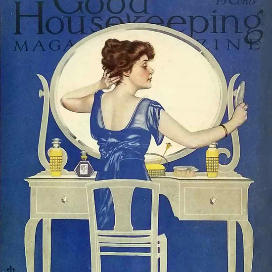 Detail Of Good Housekeeping March 1915 Coles Phillips | Best of Vintage Ad Art 1891-1970