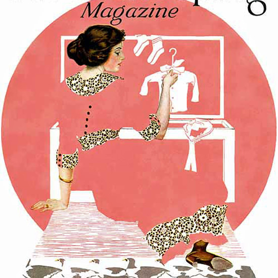 Detail Of Good Housekeeping November 1912 Coles Phillips | Best of Vintage Ad Art 1891-1970