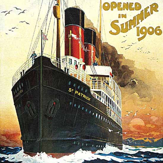 Detail Of Great Western Railway Ireland Fishguard 1906 | Best of Vintage Ad Art 1891-1970