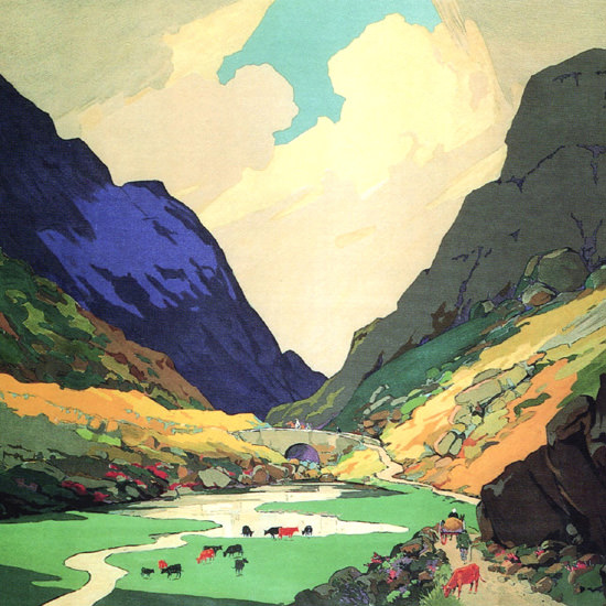 Detail Of Great Western Railway Southern Ireland 1931 | Best of 1930s Ad and Cover Art