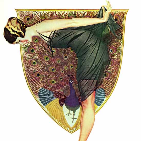 Detail Of Holeproof Hosiery Lustrous Beauty 1922 Coles Phillips | Best of Vintage Ad Art 1891-1970
