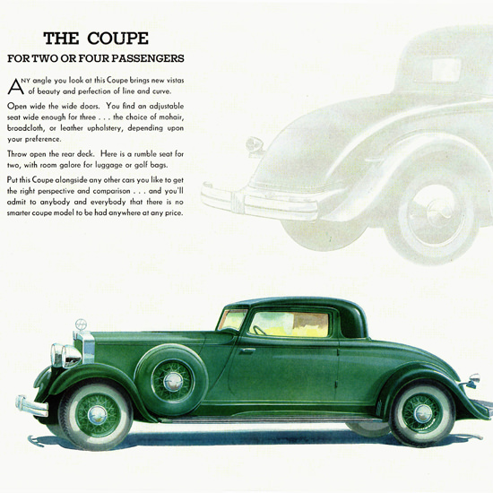 Detail Of Hupmobile 226 Coupe 1932 Any Angle Vistas | Best of Vintage Ad Art 1891-1970