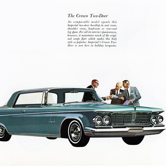 Detail Of Imperial Crown Door 1963 In Holiday Turquoise | Best of 1960s Ad and Cover Art