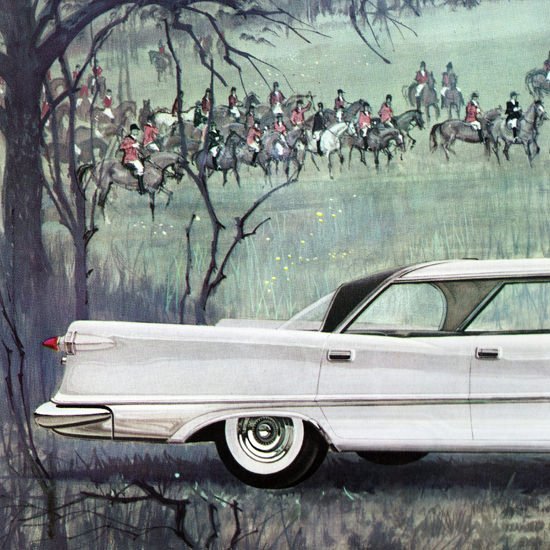 Detail Of Imperial Custom Southampton 1959 Hunting | Best of Vintage Ad Art 1891-1970