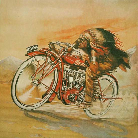 Detail Of Indian Motorcycles 1914 Speed Reliability | Best of 1891-1919 Ad and Cover Art