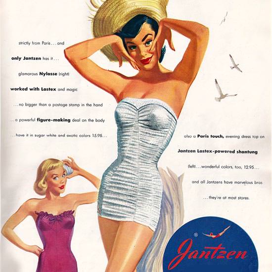 Detail Of Jantzen Lastex Powered Figure Maker 1951 | Best of Vintage Ad Art 1891-1970