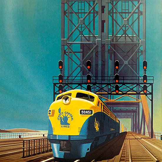 Detail Of Jersey Central Railroad GM Locomotives 1948 | Best of Vintage Ad Art 1891-1970
