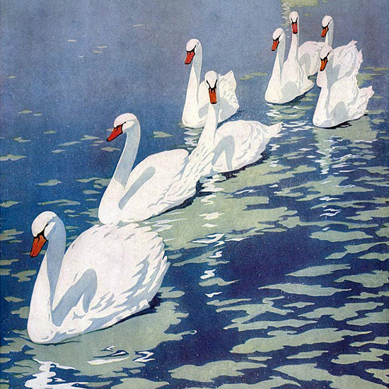 Detail Of Ladies Home Journal August 1911 Coles Phillips | Best of Vintage Ad Art 1891-1970