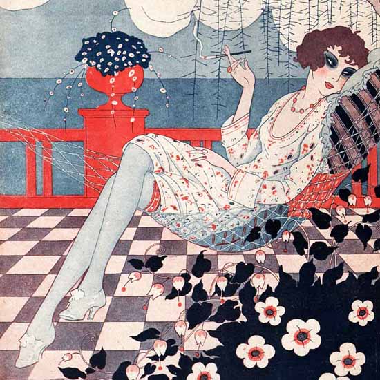 Detail Of Le Sourire 1918 La Sieste Fabius Lorenzi | Best of Vintage Ad Art 1891-1970