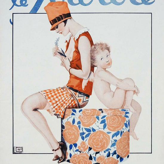 Detail Of Le Sourire 1927 L Inconstant Georges Leonnec | Best of Vintage Ad Art 1891-1970