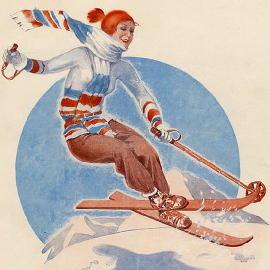 Detail Of Le Sourire 1930 Janvier 6 Georges Leonnec | Best of Vintage Ad Art 1891-1970