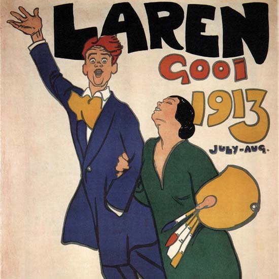 Detail Of Laren Gooi 1913 Netherlands | Best of 1891-1919 Ad and Cover Art