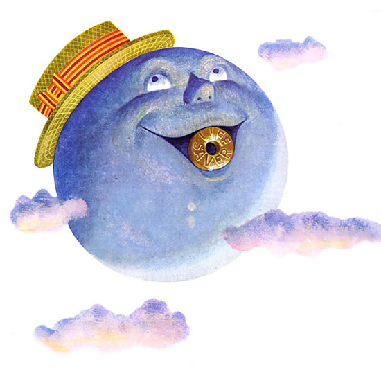 Detail Of Life Savers Candy Blue Moon 1954 | Best of Vintage Ad Art 1891-1970