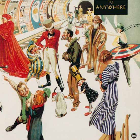 Detail Of London Underground 1920 Advertising Exhibition R | Best of 1920s Ad and Cover Art