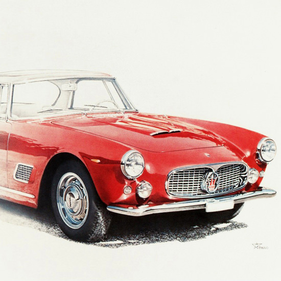 Detail Of Maserati 3500 GT 1957 | Best of Vintage Ad Art 1891-1970