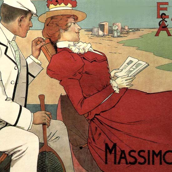 Detail Of Mele Abiti Per Spiaggia Massimo Buon Mercato | Best of Vintage Ad Art 1891-1970