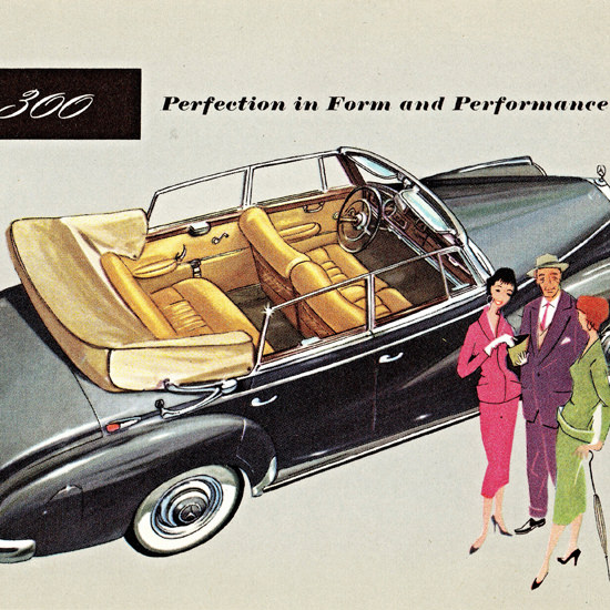 Detail Of Mercedes Benz Type 300 Convertible 1955 | Best of 1950s Ad and Cover Art