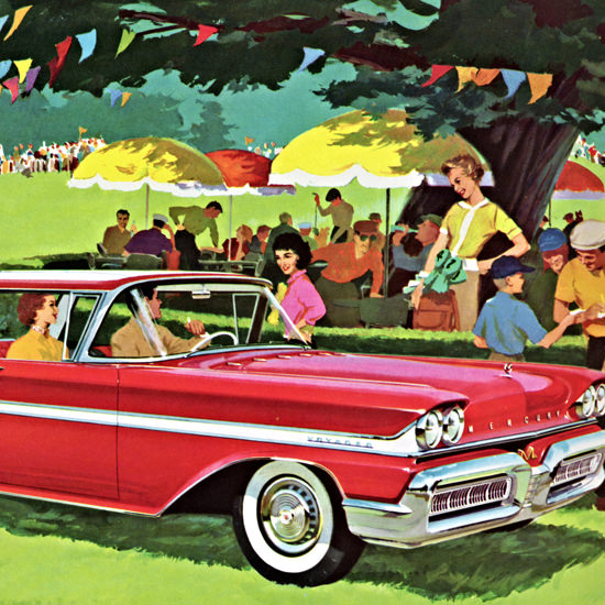Detail Of Mercury Station Wagons 1958 With Spirit | Best of Vintage Ad Art 1891-1970