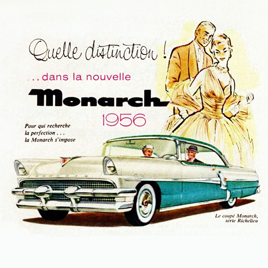 Detail Of Monarch Richelieu Coupe 1956 Distinction | Best of 1950s Ad and Cover Art