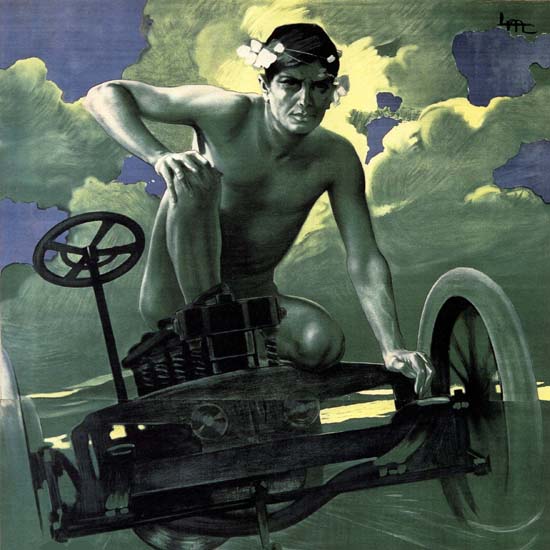Detail Of Mostra Del Ciclo E Dell Automobile 1905 Milano | Best of 1891-1919 Ad and Cover Art