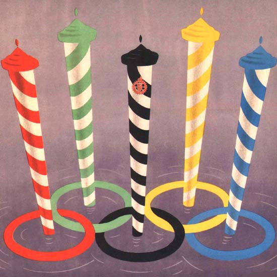 Detail Of Mostra Internazionale Dello Sport Venezia 1947 | Best of 1940s Ad and Cover Art