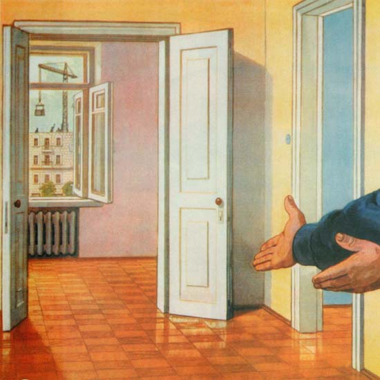 Detail Of New Home USSR Russia CCCP | Best of Vintage Ad Art 1891-1970