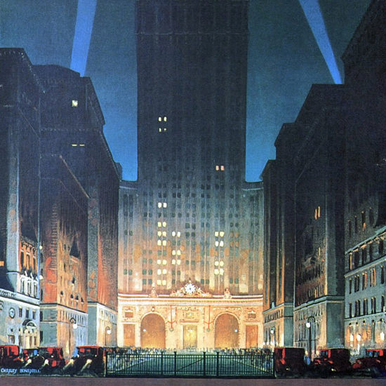 Detail Of New York Central Building Park Avenue 1930 B | Best of 1930s Ad and Cover Art