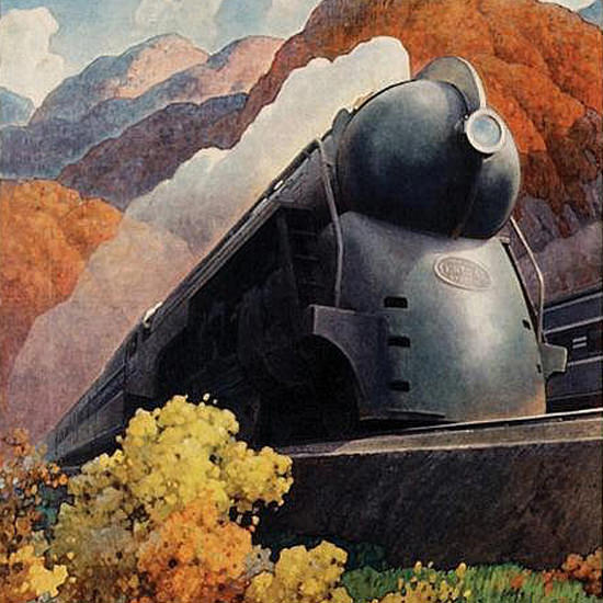 Detail Of New York Central System 1938 Railroad | Best of 1930s Ad and Cover Art