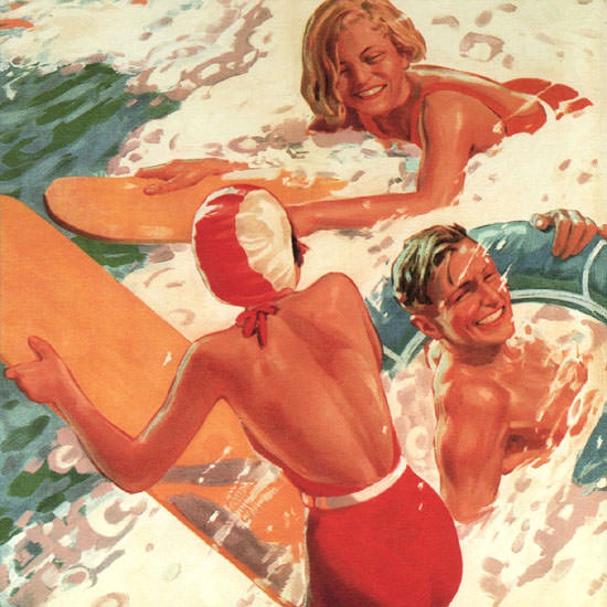 Detail Of Newquay On The Cornish Coast GWR 1936 | Best of Vintage Ad Art 1891-1970
