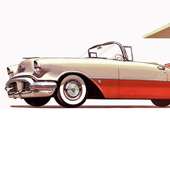 Detail Of Oldsmobile Super 88 Convertible Coupe 1956 | Best of 1950s Ad and Cover Art