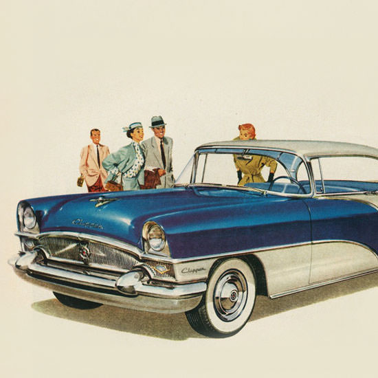 Detail Of Packard Clipper Custom Constellation 1955 | Best of Vintage Ad Art 1891-1970
