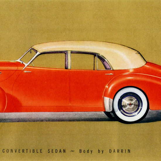 Detail Of Packard Super 8 One Eighty Convertible Darrin 1940 | Best of 1940s Ad and Cover Art