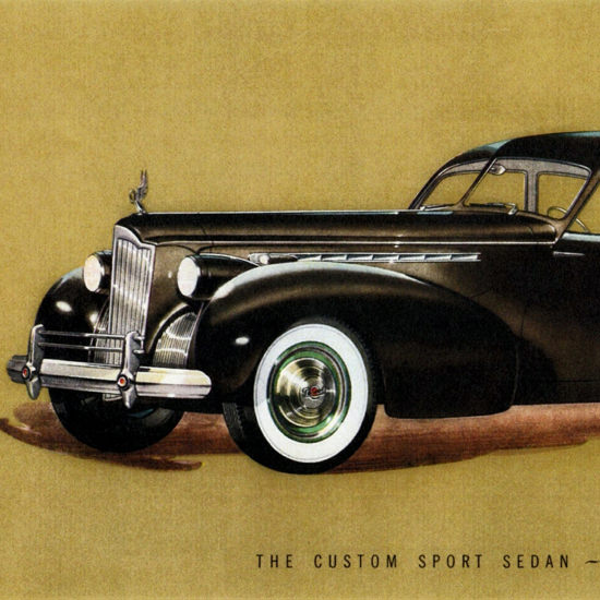 Detail Of Packard Super 8 One Eighty Sport Darrin 1940 | Best of 1940s Ad and Cover Art