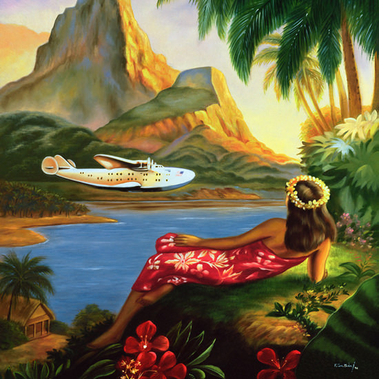 Detail Of Pan America Fly To South Sea Isles 1930s | Best of 1930s Ad and Cover Art
