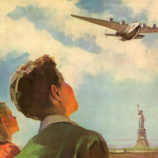 Detail Of Pan American Airways Look Upward America | Best of Vintage Ad Art 1891-1970