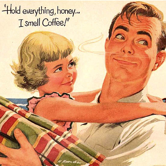 Detail Of Pan-American Coffee New York 1951 | Best of Vintage Ad Art 1891-1970