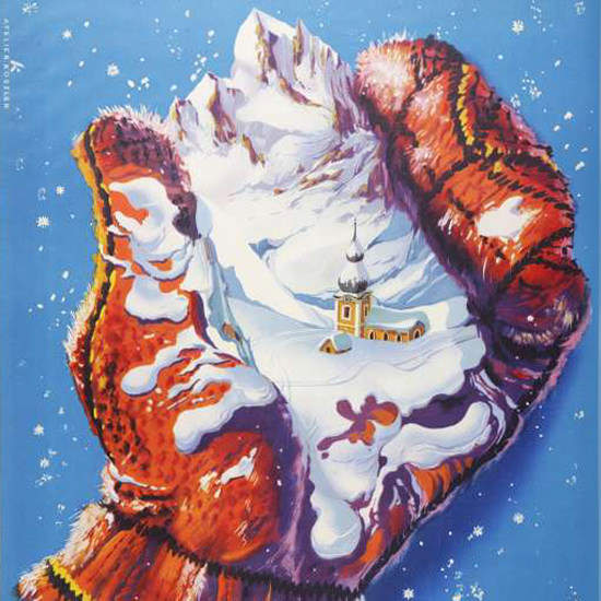 Detail Of Pays Salzbourg Autriche Salzburg Austria 1955 | Best of 1950s Ad and Cover Art