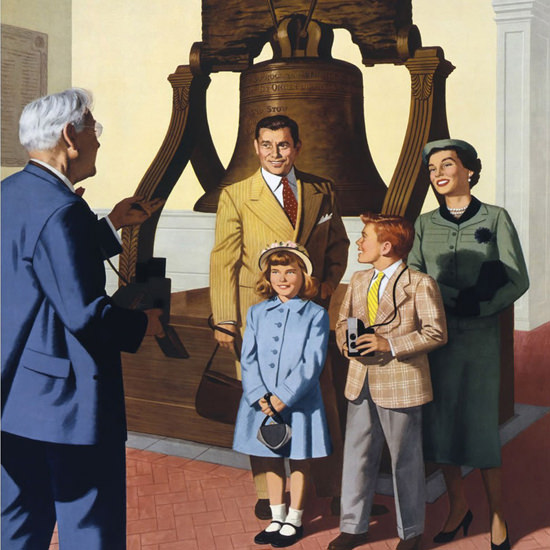 Detail Of Pennsylvania Railroad Philadelphia 1955 | Best of 1950s Ad and Cover Art