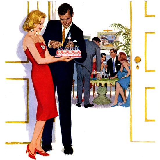 Detail Of Pepsi-Cola Pepsi Makes The Party 1960 | Best of Vintage Ad Art 1891-1970
