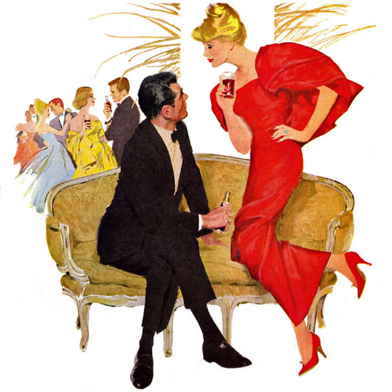 Detail Of Pepsi-Cola Sofa Couch The Sociables Prefer Pepsi 1959 | Best of Vintage Ad Art 1891-1970