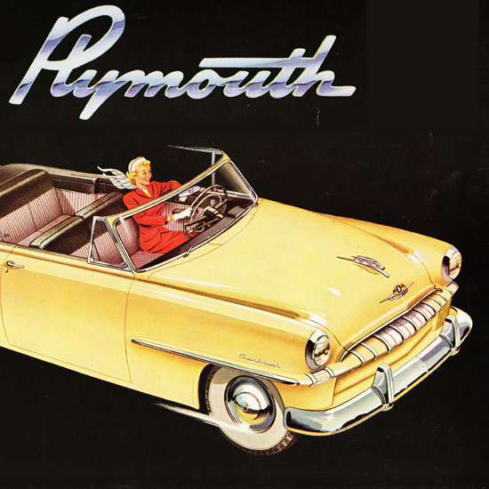 Detail Of Plymouth Cranbrook Conv Club Coupe 1953 | Best of Vintage Ad Art 1891-1970