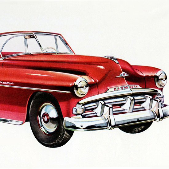Detail Of Plymouth Cranbrook Convertible Club 1952 | Best of Vintage Ad Art 1891-1970