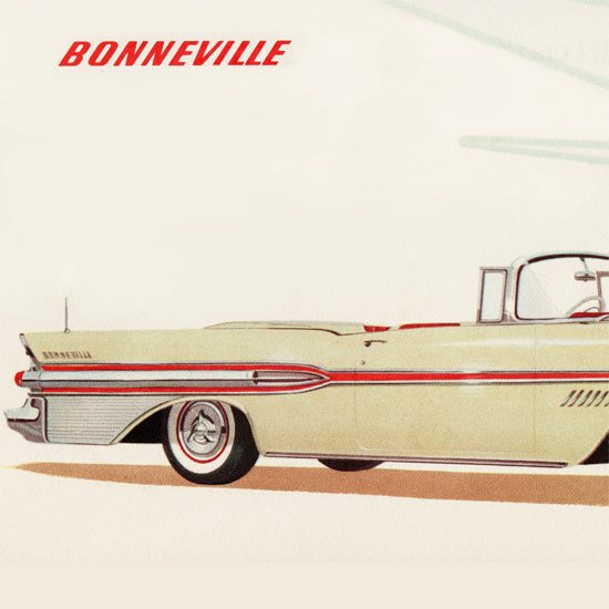 Detail Of Pontiac Bonneville 1957 The Breath Taking C | Best of Vintage Ad Art 1891-1970