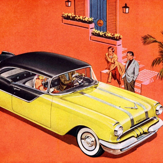 Detail Of Pontiac Chieftain 870 V8 Catalina 1955 | Best of 1950s Ad and Cover Art