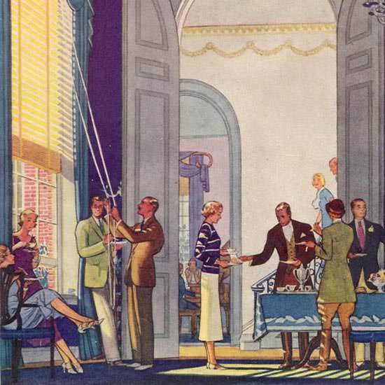 Detail Of Rogers Silverplate Party Brunch 1935 | Best of 1930s Ad and Cover Art