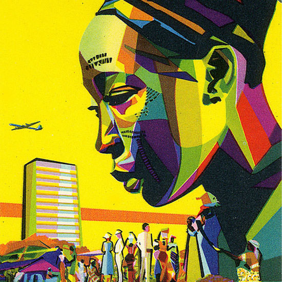 Detail Of Sabena Africa 1950s Belgian World Airlines 1950s | Best of Vintage Ad Art 1891-1970
