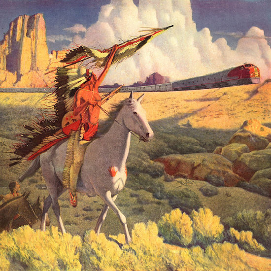 Detail Of Santa Fe The Chiefs 1949 | Best of 1940s Ad and Cover Art