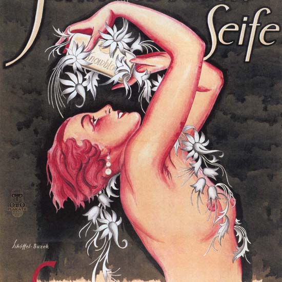 Detail Of Schneeblueten-Seife Snow-Blossom Nude Austria | Best of Vintage Ad Art 1891-1970