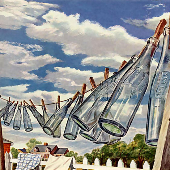 Detail Of Shell No Blue Washdays At Pepsi-Cola 1947 | Best of 1940s Ad and Cover Art