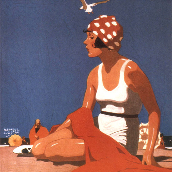 Detail Of Southern Pacific California Beaches 1923 | Best of Vintage Ad Art 1891-1970